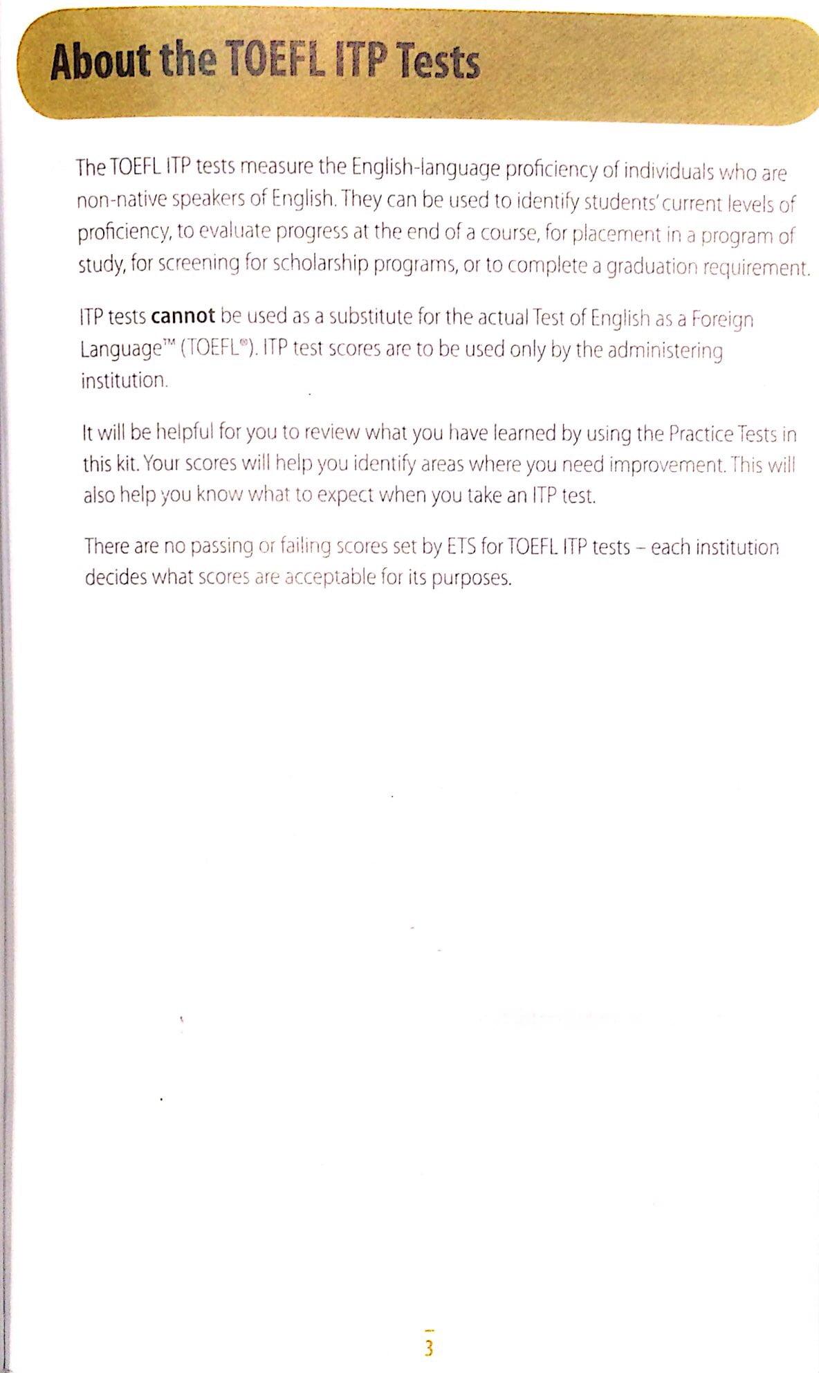 Toefl ITP Assessment Series- Practice Test Volume 1 (CD)