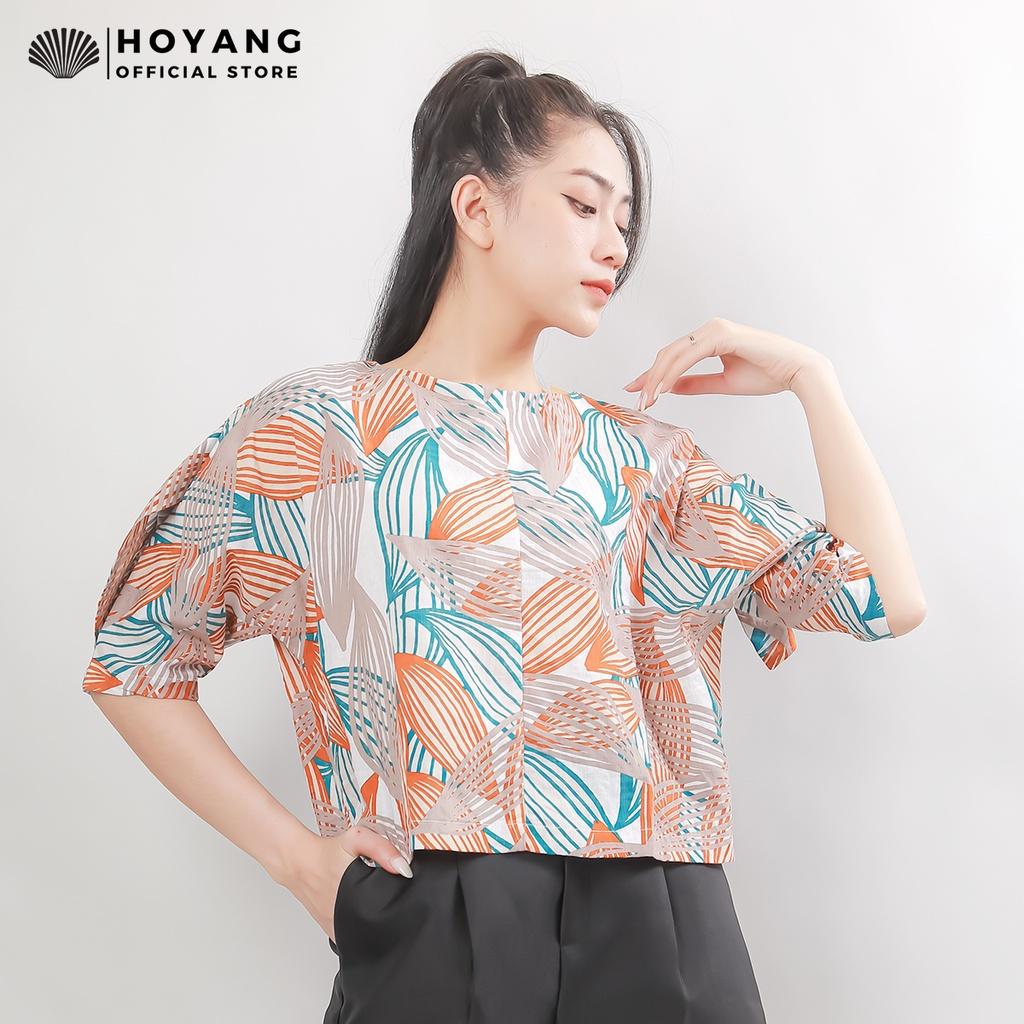 Áo Hoa Cột Nơ Tay Thời Trang HOYANG AHY35
