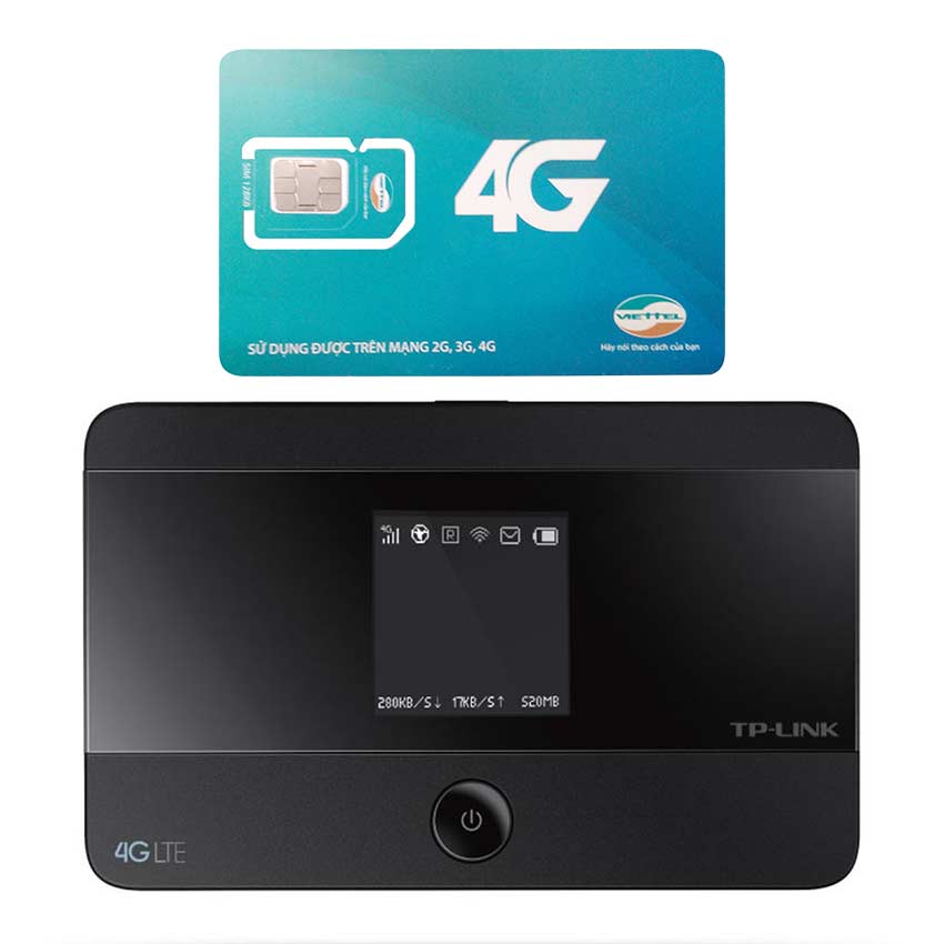 Thiết bị phát wifi bằng sim 4G Tp Link M7350 + Sim Viettel Trọn Gói 12 Tháng 5GB/tháng tốc độ cao - Hàng chính hãng