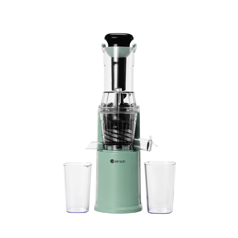 Máy ép chậm Elmich JEE-8723, công suất 250W, hạn chế tách nước, giữ trọn dưỡng chất, gọn nhẹ, tháo lắp dễ dàng, kết hợp với lưới lọc lắp ráp liền với trục vít, dễ dàng vệ sinh - Hàng chính hãng