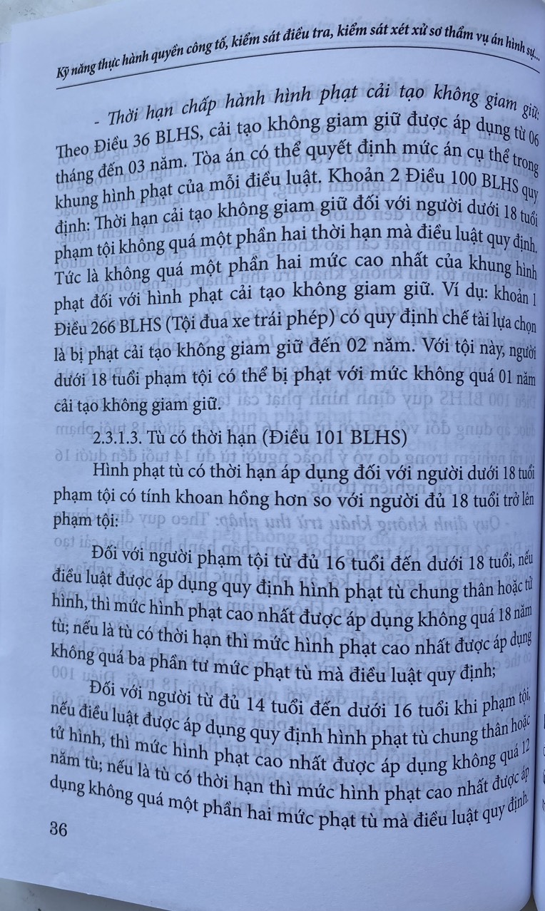 Kỹ Năng Thực Hành Quyền Công Tố, Kiểm Sát Điều Tra, Kiểm Sát Xét Xử Sơ Thẩm Vụ Án Hình Sự Có Người Tham Gia Tố Tụng Là Người Dưới 18 Tuổi