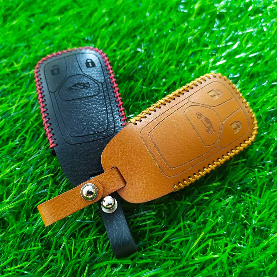 Bao da chìa khóa dành cho smartkey xe hơi Audi A3, A4, A5, A6, A7, A8, A4L, A6L, Q5, Q7
