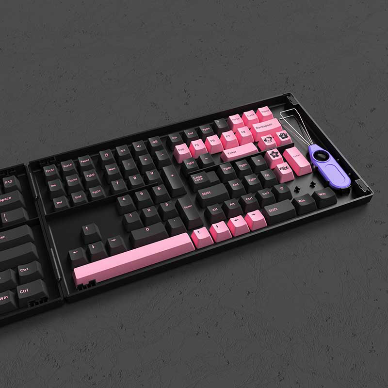 Nút Bàn Phím Cơ AKKO Keycap Set - Black Pink The dancer Version - Hàng Chính Hãng