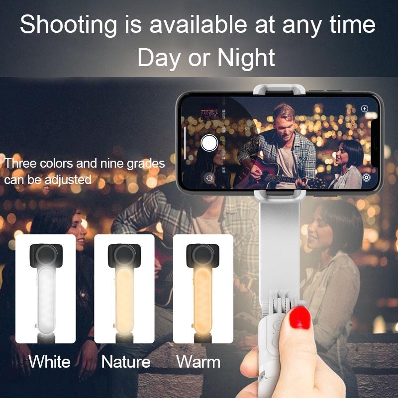 Gậy chụp ảnh selfie 3 chân kiêm tay cầm chống rung Bluetooth L09 không dây có đèn chiếu sáng cho IOS Android