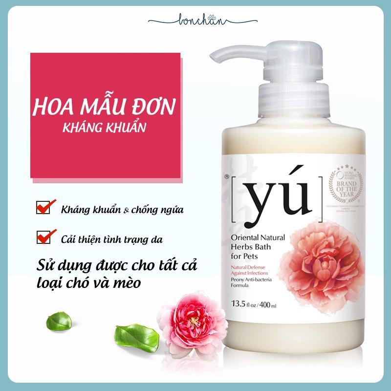 Sữa tắm Yu cho chó mèo chai 400ml