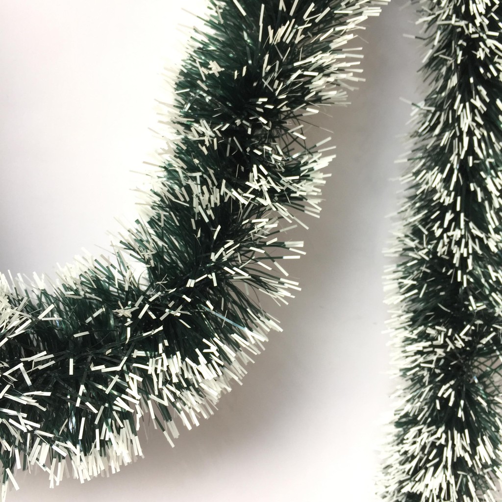 Dâ chồn trang trí noel - Dây màu xám, Màu xanh dài 1m8