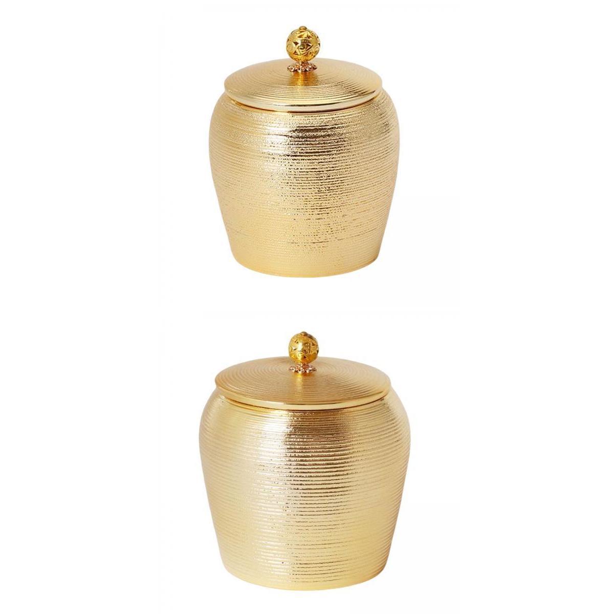 2pcs Sealed Storage Canister Dustproof Porcelain for Office Cabinet