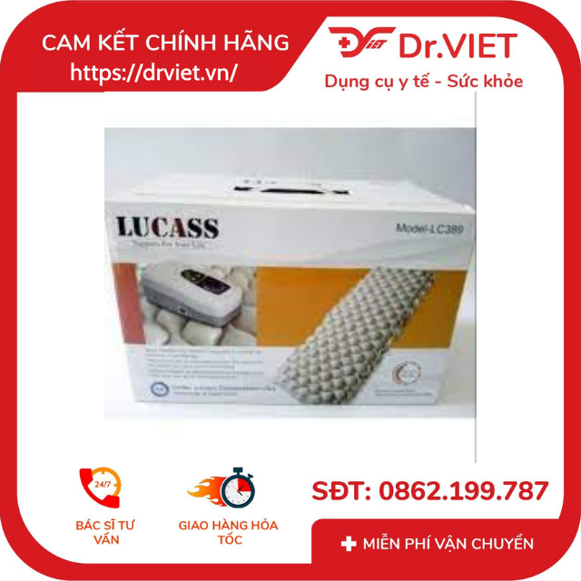 [HCM]Đệm chống loét Lucass LC389 cao cấp công nghệ Mỹ-Dùng cho người già người ốm nằm lâu ngày tránh lỡ loét do phải nằm lâu ngày, giảm đau nhức khi không muốn vết đau tiếp xúc trực tiếp với giường chiếu, tạo cảm giác êm