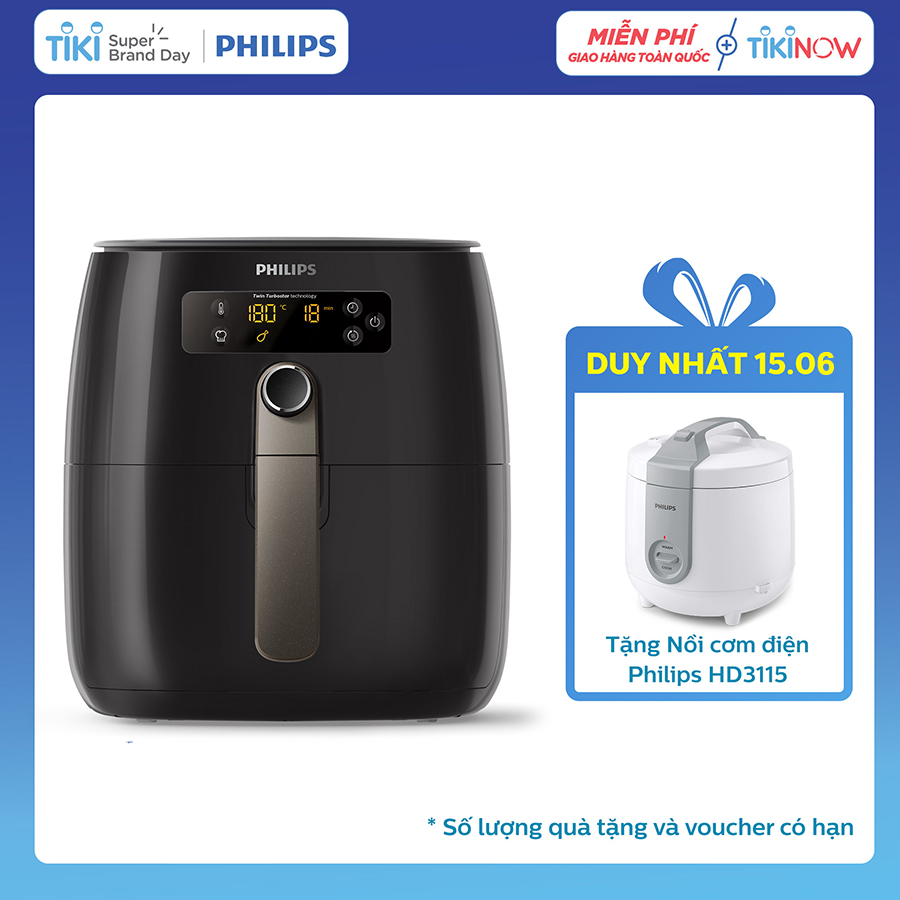 Hình ảnh Nồi Chiên Không Dầu Philips HD9745 (1500W) - Hàng Chính Hãng Hình ảnh Nồi Chiên Không Dầu Philips HD9745 (1500W) - Hàng Chính Hãng
