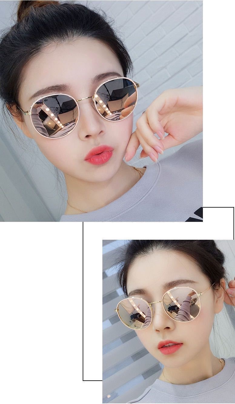 Kính râm tròn phân cực chống tia UV phong cách nữ sinh Hàn Quốc - WKM20