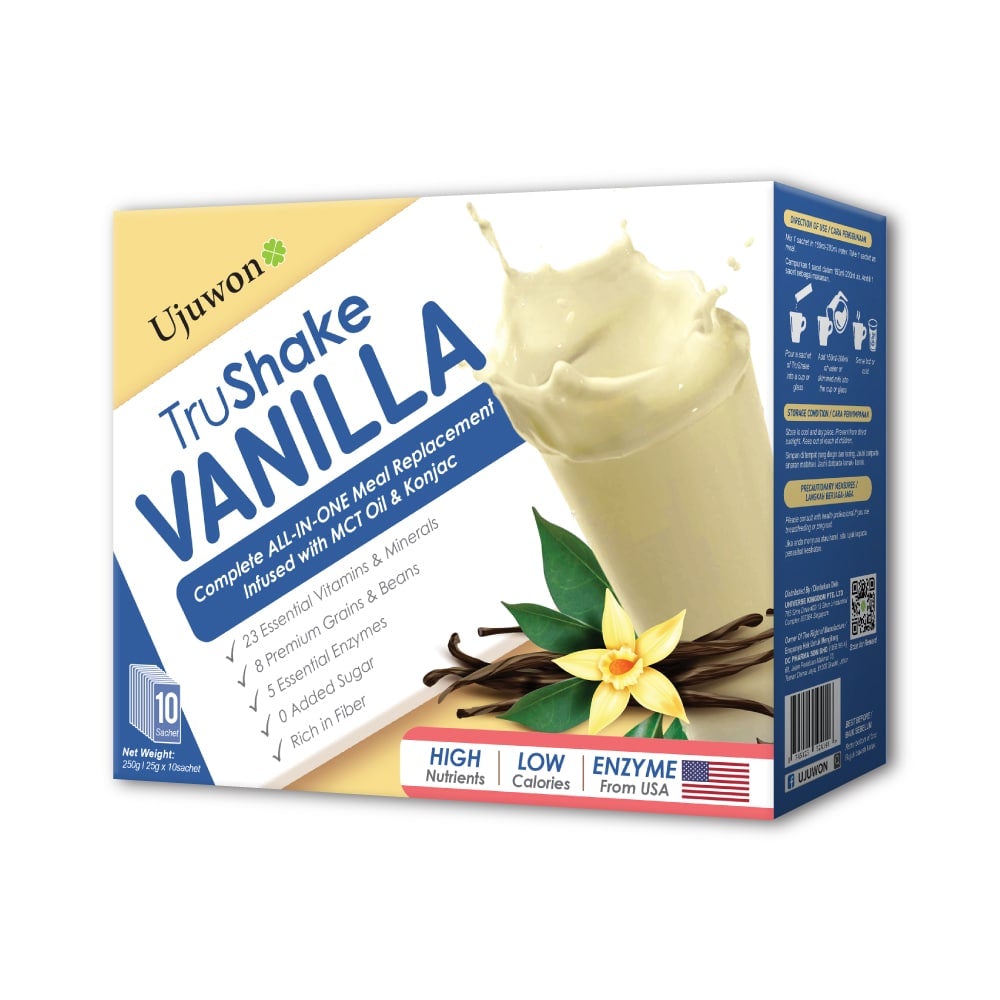 Sữa Dinh Dưỡng Protein Giảm Cân Không Đường Ujuwon AiO Meal Shake hương Vani dịu nhẹ (10 gói/hộp)