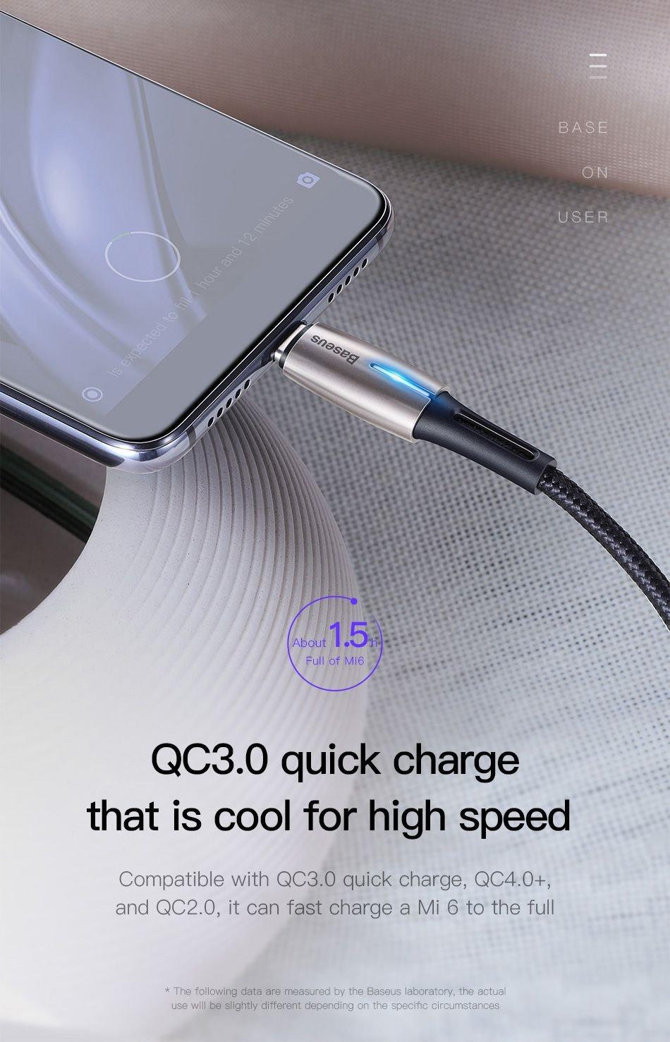 Cáp sạc C to C -Qick 3.0A (PD) ành cho Smartphone/iPad/ Macbook Công suất 60W - Water Drop-Shaped Lamp -Hàng Chính Hãng