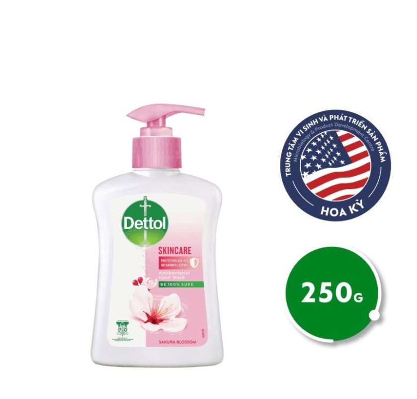 Nước rửa tay diệt khuẩn chăm sóc da Dettol - Chai 250g