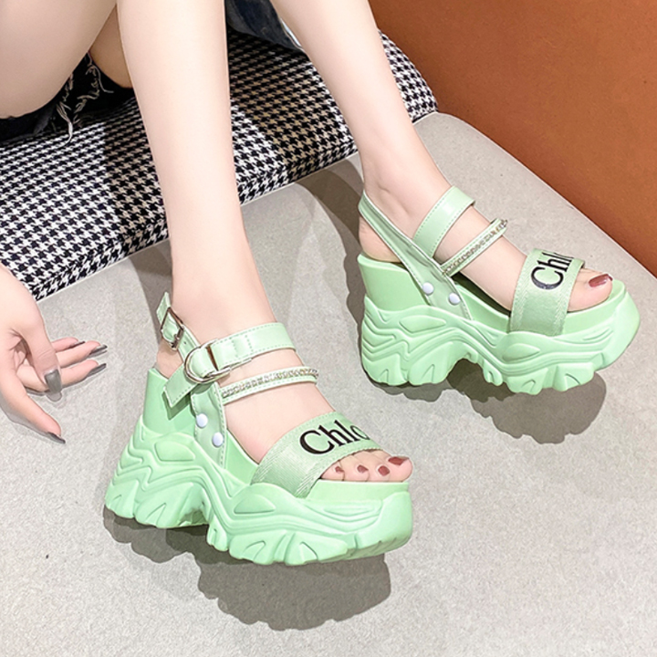 Sandal đế xuồng cao 10.5cm Chlce' X595-0450