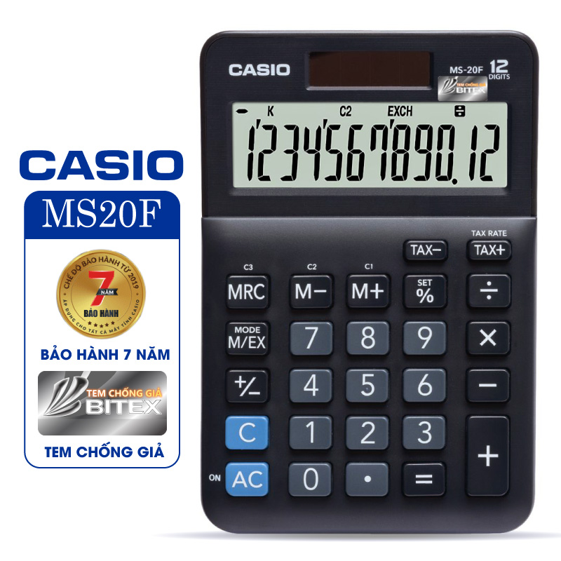Máy tính Casio MS-20F, Bảo hành 7 năm - Hàng chính hãng Bitex