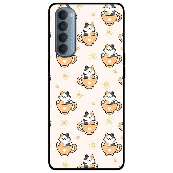 Ốp lưng dành cho Oppo Reno 3 / A91 - Reno 3 Pro - Reno 4 - Reno 4 Pro mẫu Mèo Ly Tình Yêu