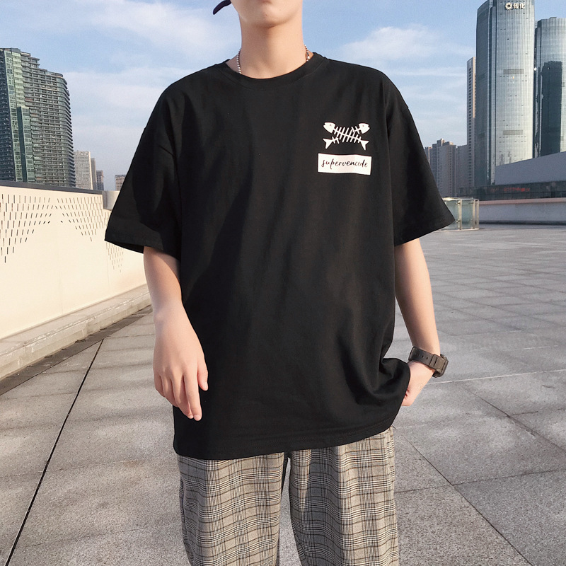 Áo T-shirt nam, cộc tay, họa tiết in hoa, họa tiết hình động vật, kiểu dáng thời trang, dễ kết hợp, phù hợp cho mùa hè T5