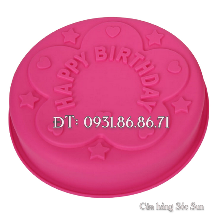 Khuôn silicon Happy Birthday loại 28 cm – Mã số 1012