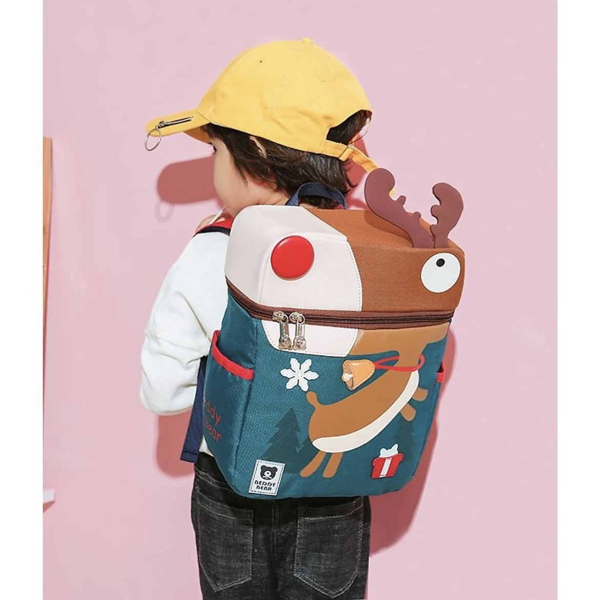 Balo Chống Gù Lớp 1-3 BEDDYBEAR Cute Bag Họa Tiết Tuần Lộc Cho Bé YE-TUANLOC - Hàng Chính Hãng