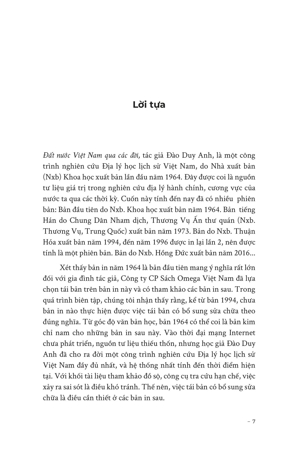Sách - Đất Nước Việt Nam Qua Các Đời - Nghiên Cứu Địa Lý Học Lịch Sử Việt Nam (Tái Bản 2025)