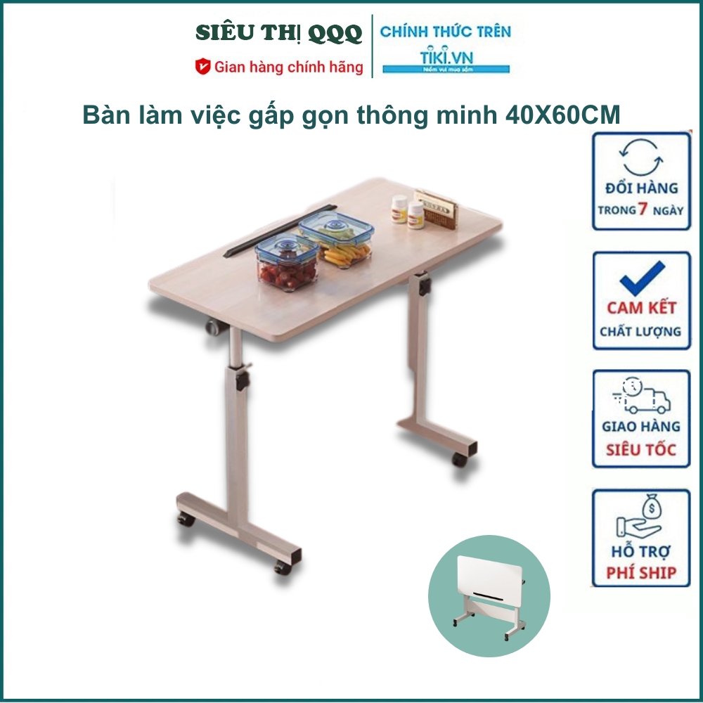 Bàn học làm việc gấp gọn và tùy chỉnh độ cao thông minh PHB406 - Hàng chính hãng