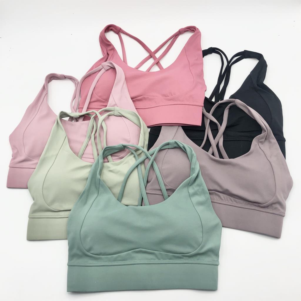 Gợi Cảm Áo Ngực Thể Thao Nữ Thể Thao Hàng Đầu Đẹp Lưng Liền Mạch Khóa Chạy Áo Ngực Thể Thao Crop Top Đẩy Lên Áo crz Tập Yoga