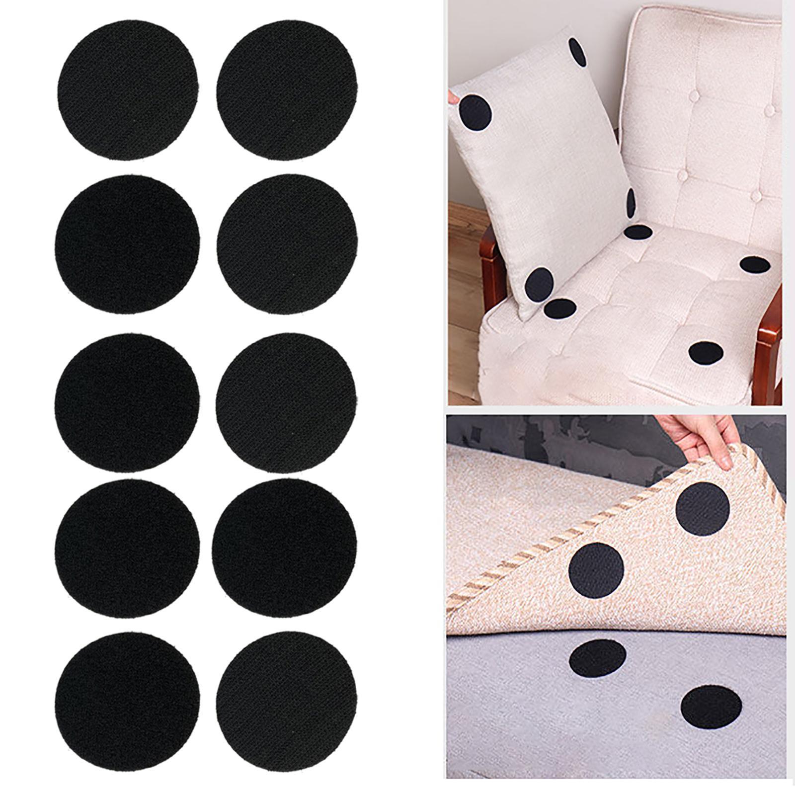 10Pcs Double Sided Adhesive Pads Strong for Bed Sheet Carpet Home Office Round