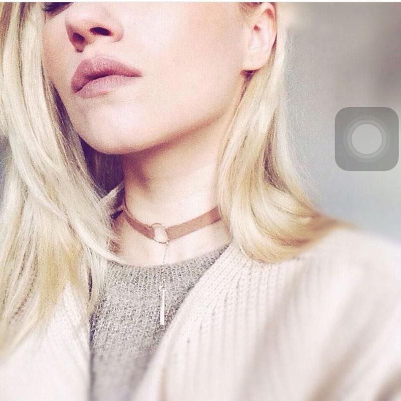 Choker Collar Chain Pendant Necklace Party Prom Fancy Elegant Decor