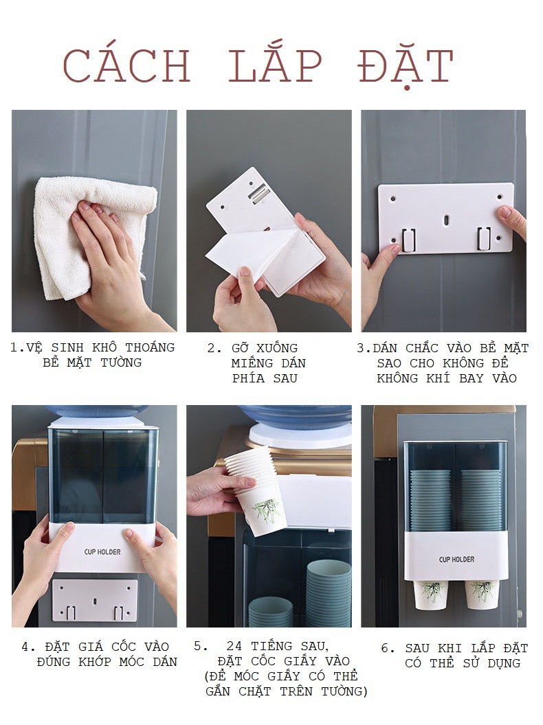 Giá đựng ly giấy loại 1 ngăn tiện dụng