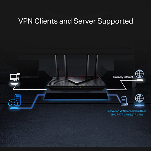 Router TP-Link Wifi 6 Dual-Band Muti-Gigabit with Two 2.5G Ports A3000 Router Archer AX55 Pro - Hàng chính hãng