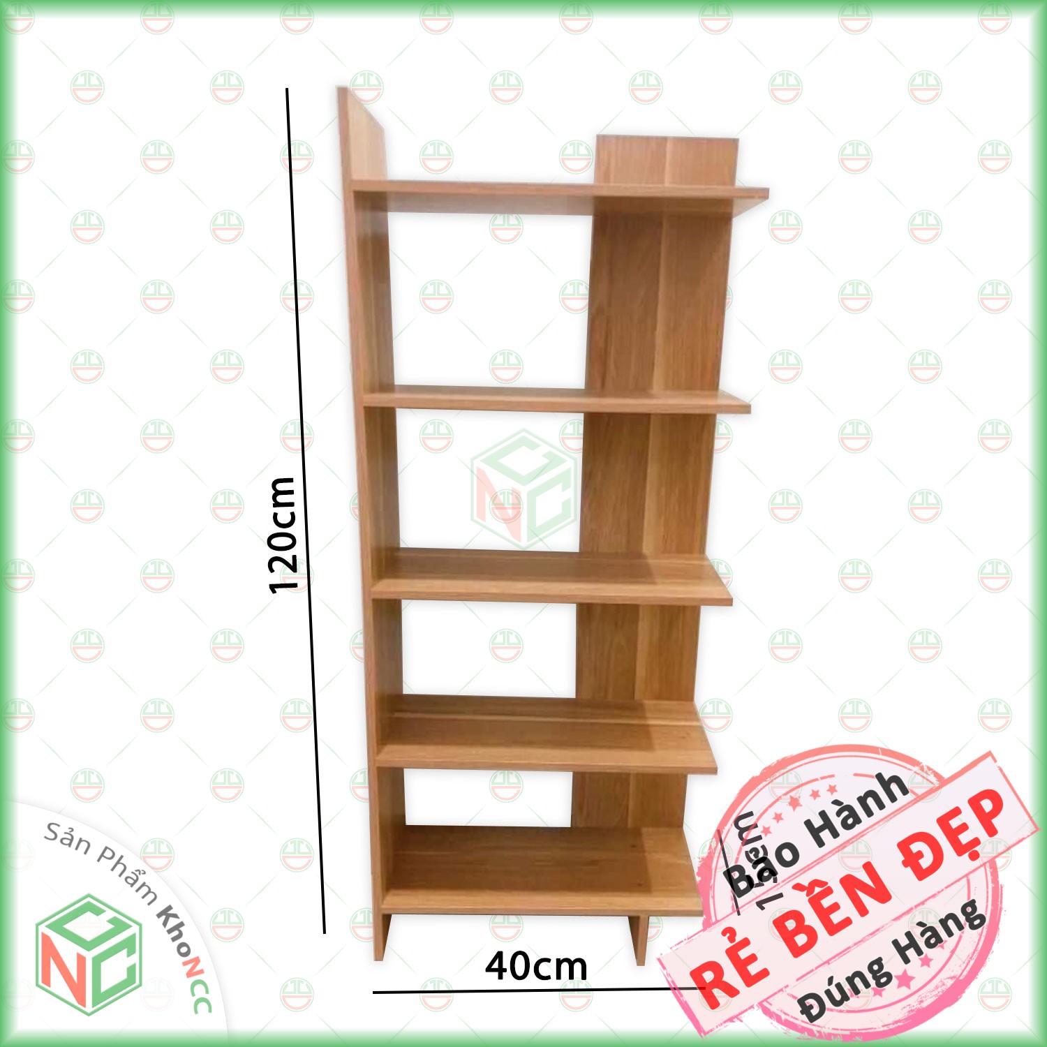 Kệ Sách Gỗ 5 Tầng Đa Năng Thiết Kế Thông Minh - Không Gian Đẹp Cho Nhà - Văn Phòng - KLM-KG5TT