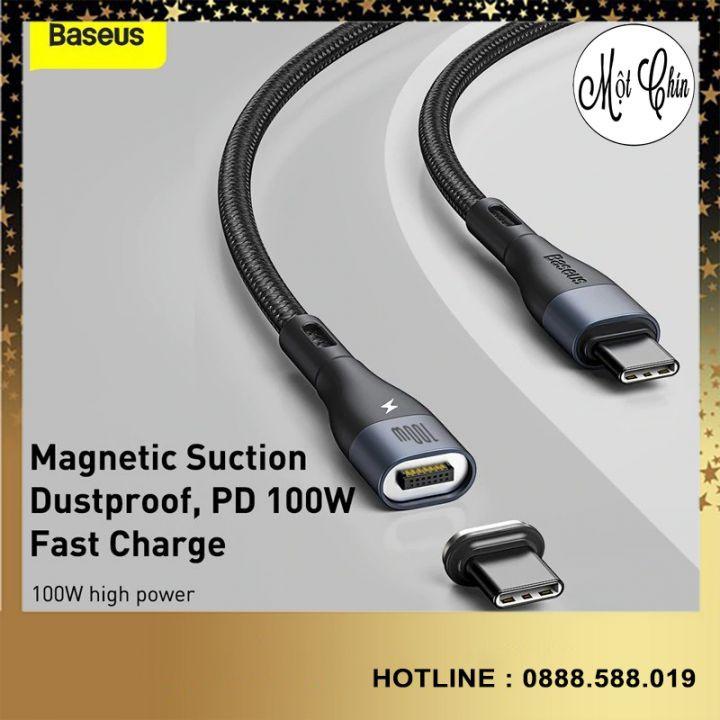 Cáp sạc từ C to C Baseus Zinc Magnetic Safe Fast Charging Data Cable ( Type-C to Type-C 100w ) -Hàng Chính Hãng