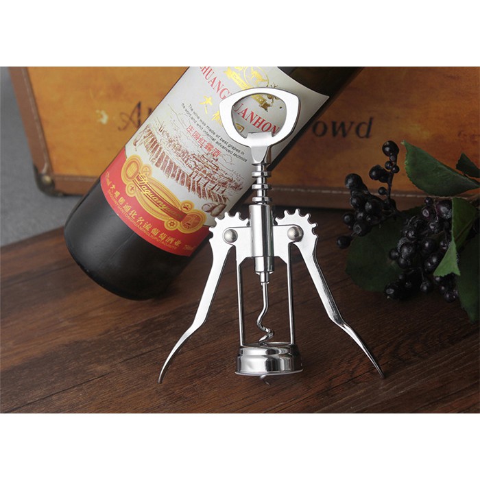 Dụng Cụ Khui Rượu Chữ T Kiểu 3 Thép Cao Cấp