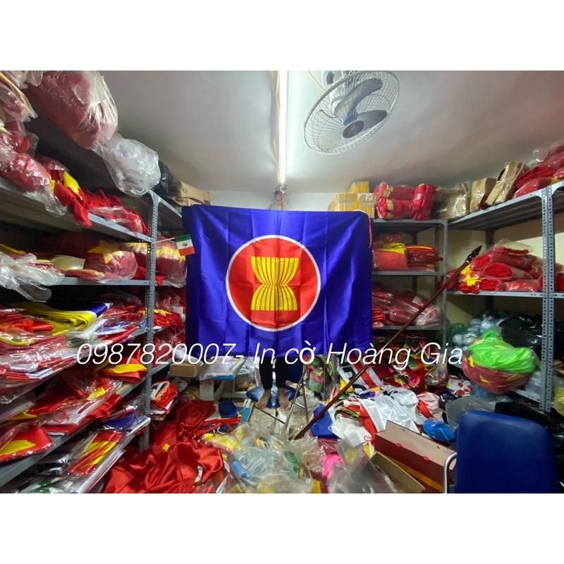 Cờ asean 1,2x1,8m 2 lớp vải in cờ hoàng gia