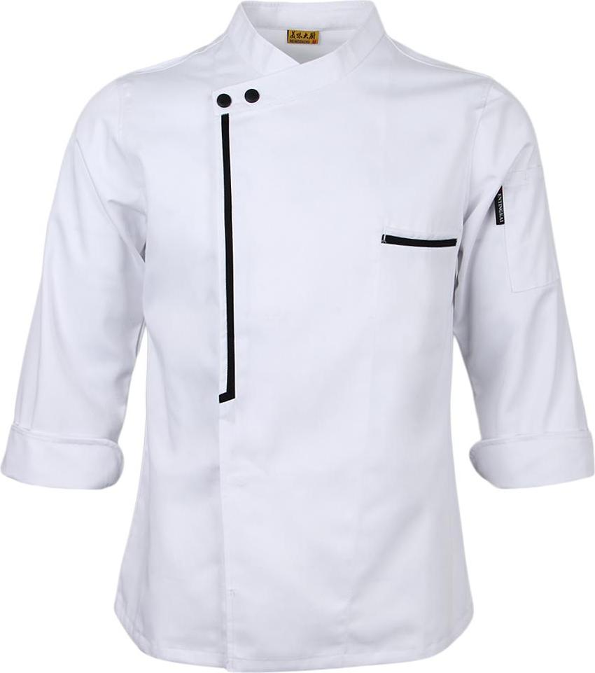 Retro Chef Jacket Coat Uniform Long Sleeve Hotel Kitchen Apparel