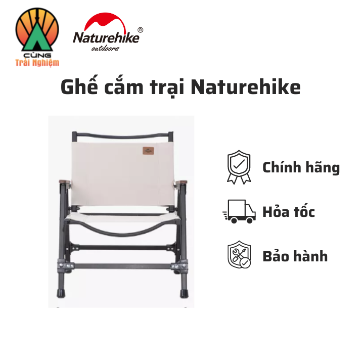 [CHÍNH HÃNG] Ghế cắm traị, câu cá Naturehike có tựa, Gấp Gọn, Dễ Di Chuyển NH21JJ002-D