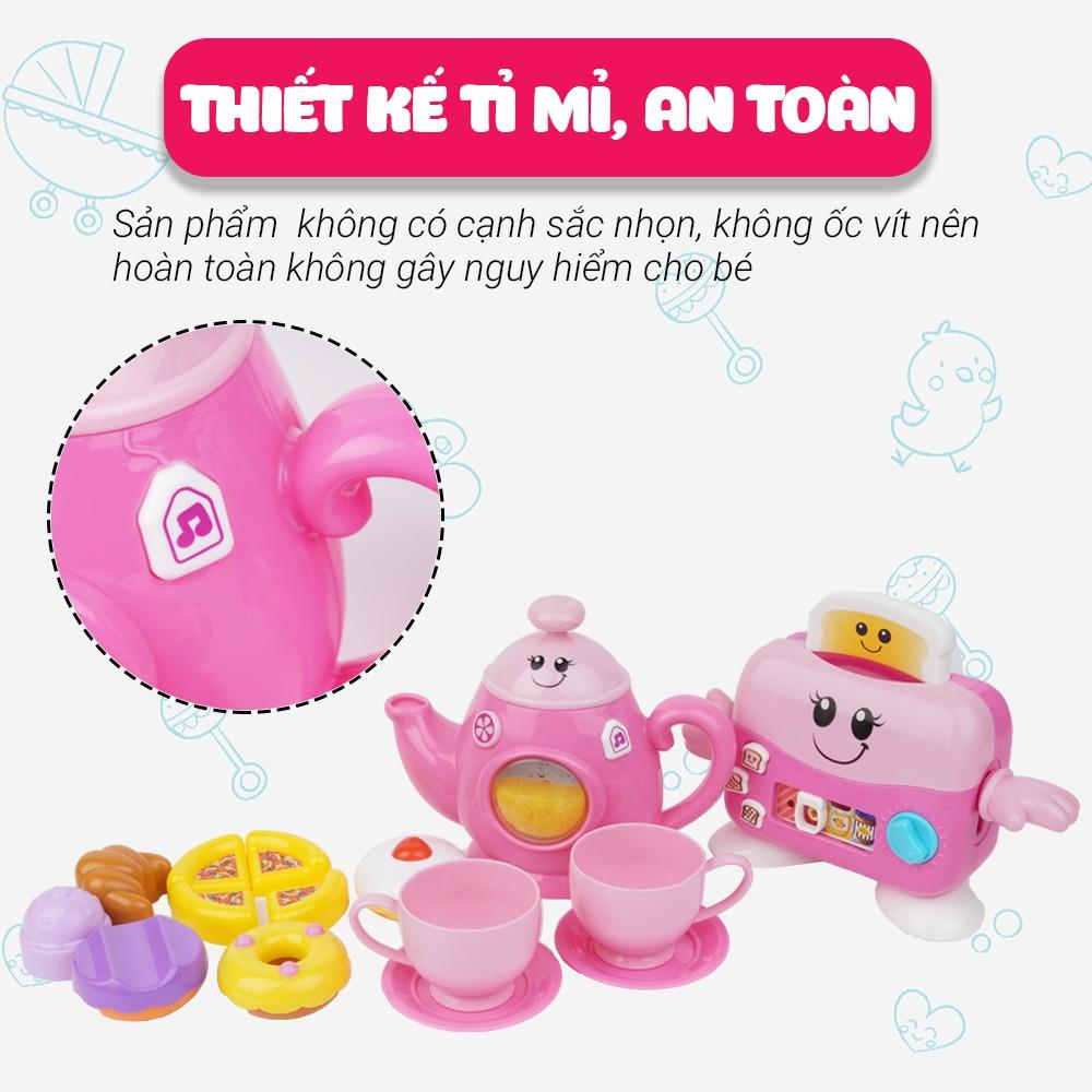 Bộ đồ chơi đồ hàng nhà bếp cho bé WINFUN 3155G - Set trà chiều vui nhộn kèm máy nướng bánh  - BPA free