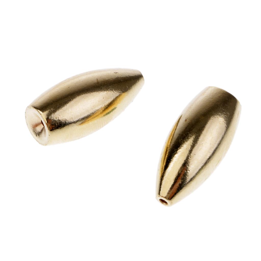 5Pcs Brass Weights Drop Shot Slider Sea Fishing Tackle Snag Sinkers 12g