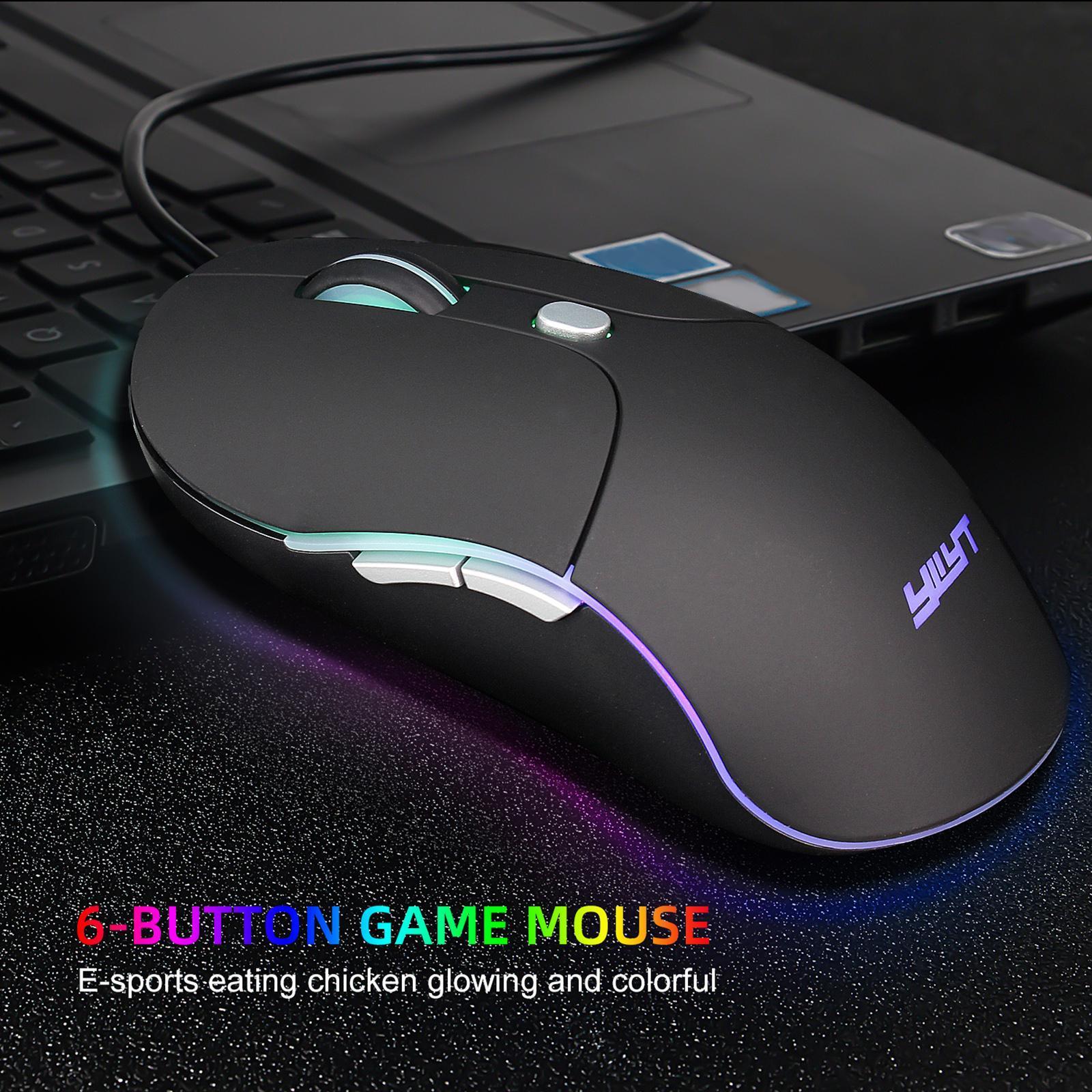 RGB   Gaming Mouse Adjustable Gamer Mice  with Side Buttons