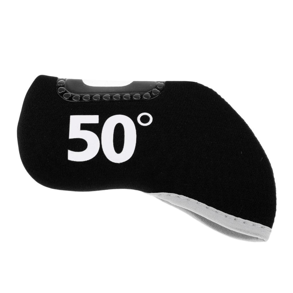 4-5pack Golf Club Iron Putter Headcover Head Cover Protector 50 Degree Black