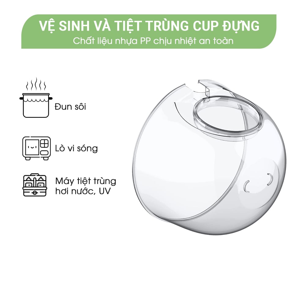 Cup Đựng Sữa Dành Cho Máy Hút Sữa Mama's Choice Cloudie, Chất Lượng Cao Cấp, An Toàn Cho Mẹ Khi Hút Sữa