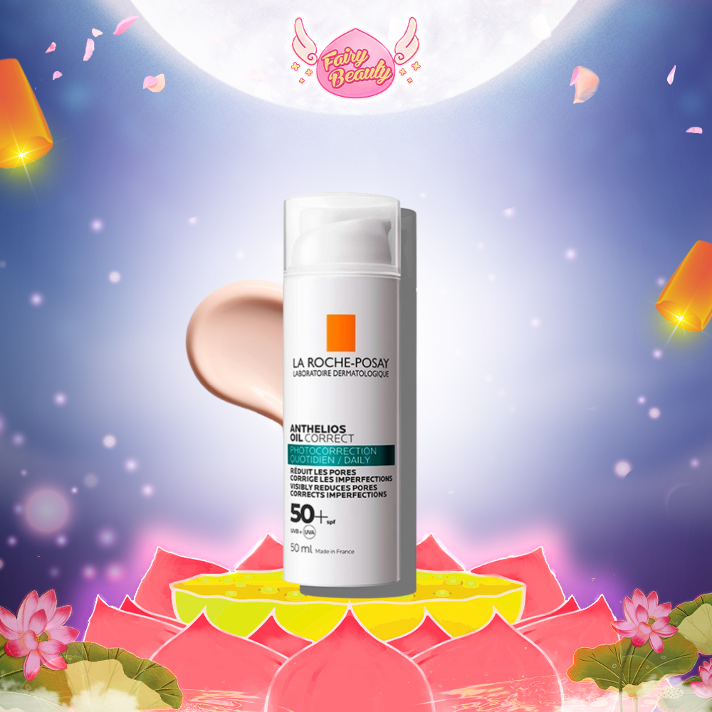 Gel Chống Nắng Giúp Giảm Mụn, Kiểm Soát Dầu & Se Khít Lỗ Chân Lông Tối Ưu Anthelios Oil Correct 50ml