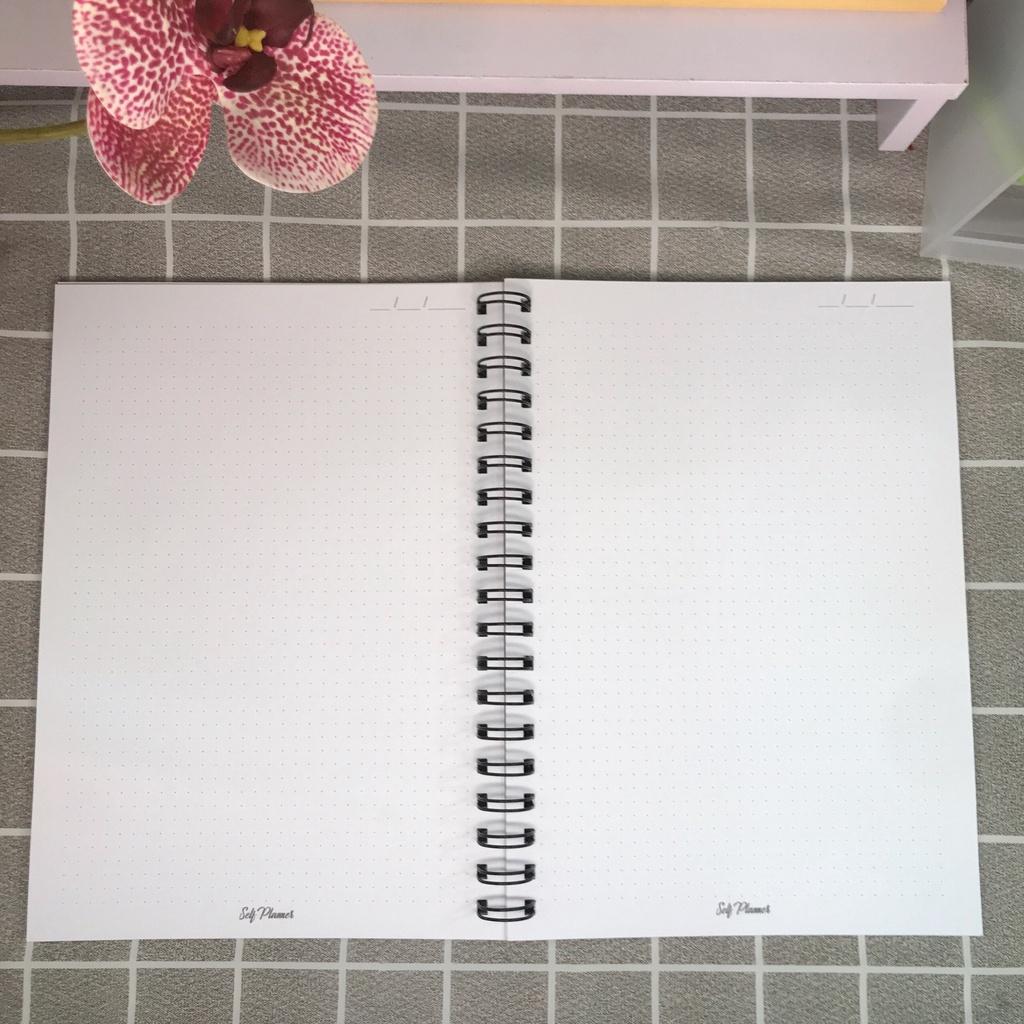 Sổ / Vở lò xo kép caro, kẻ ngang, chấm bi KOREAN STYLE bìa nhựa A5 B5 Self Planner 80-120 trang 100GSM