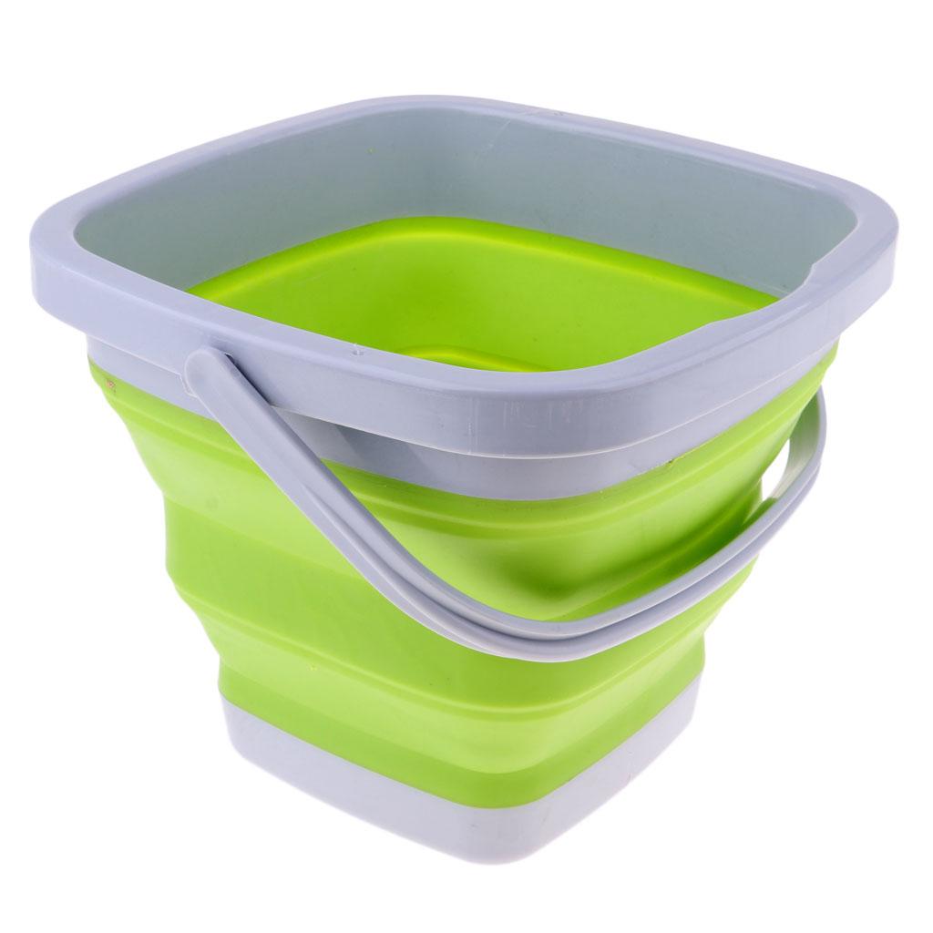 SILICONE PLASTIC FOLDING COLLAPSIBLE BUCKET FOR KITCHEN CAMPING GARDEN