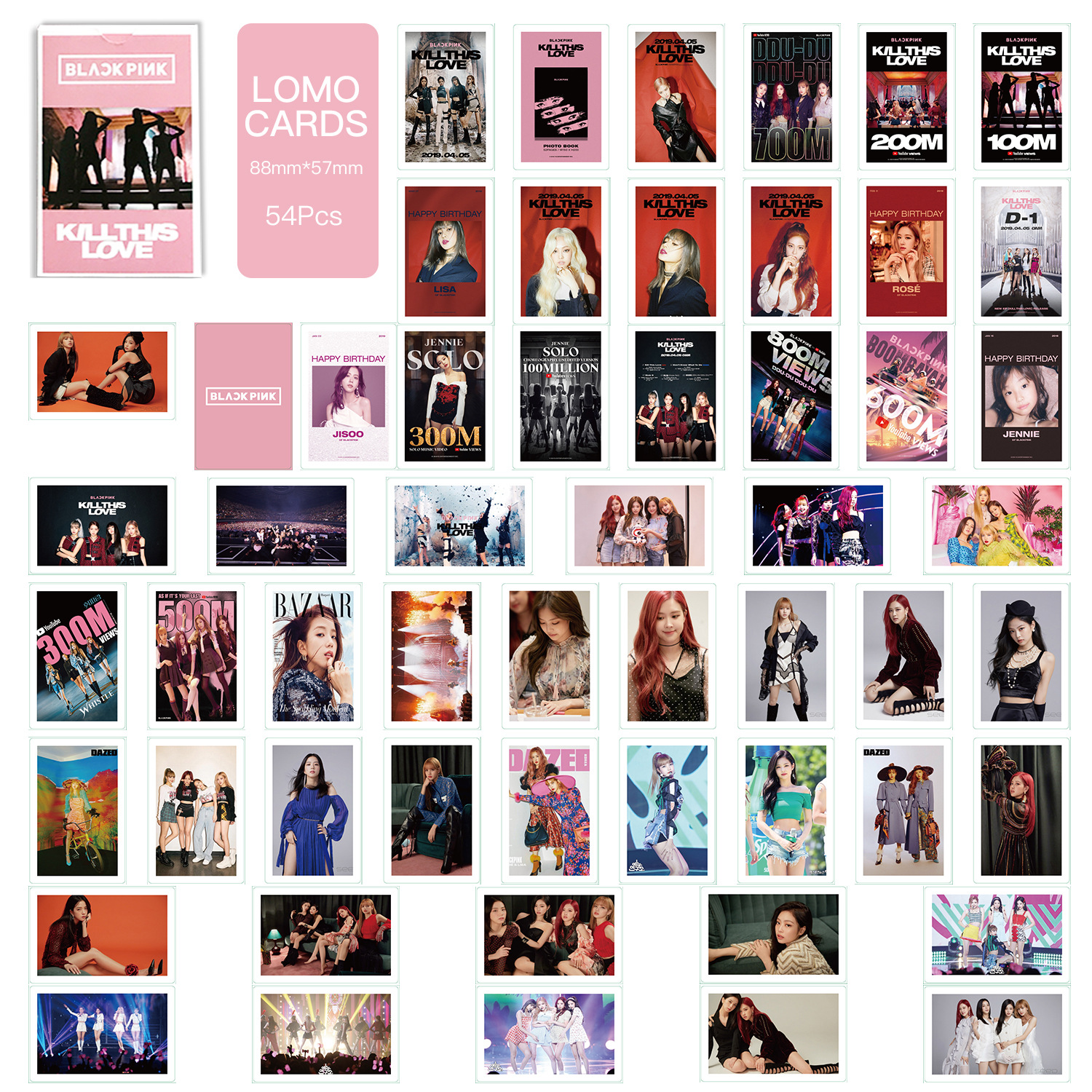 Lomo card BLACK PINK &quot;killl this Love&quot; 54pcs mới