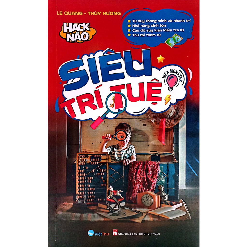 Sách Hack Não Siêu Trí Tuệ: Tư Duy Thông Minh & Nhanh Trí+Khả Năng Sinh Tồn+Câu Đố Suy Luận Kiểm Tra IQ+Thử Tài Thám Tử