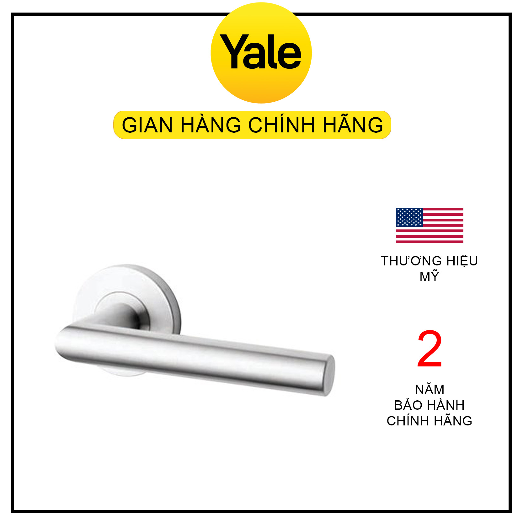 Tay nắm gạt Inox rỗng Yale dòng YTL060 - Hàng chính hãng