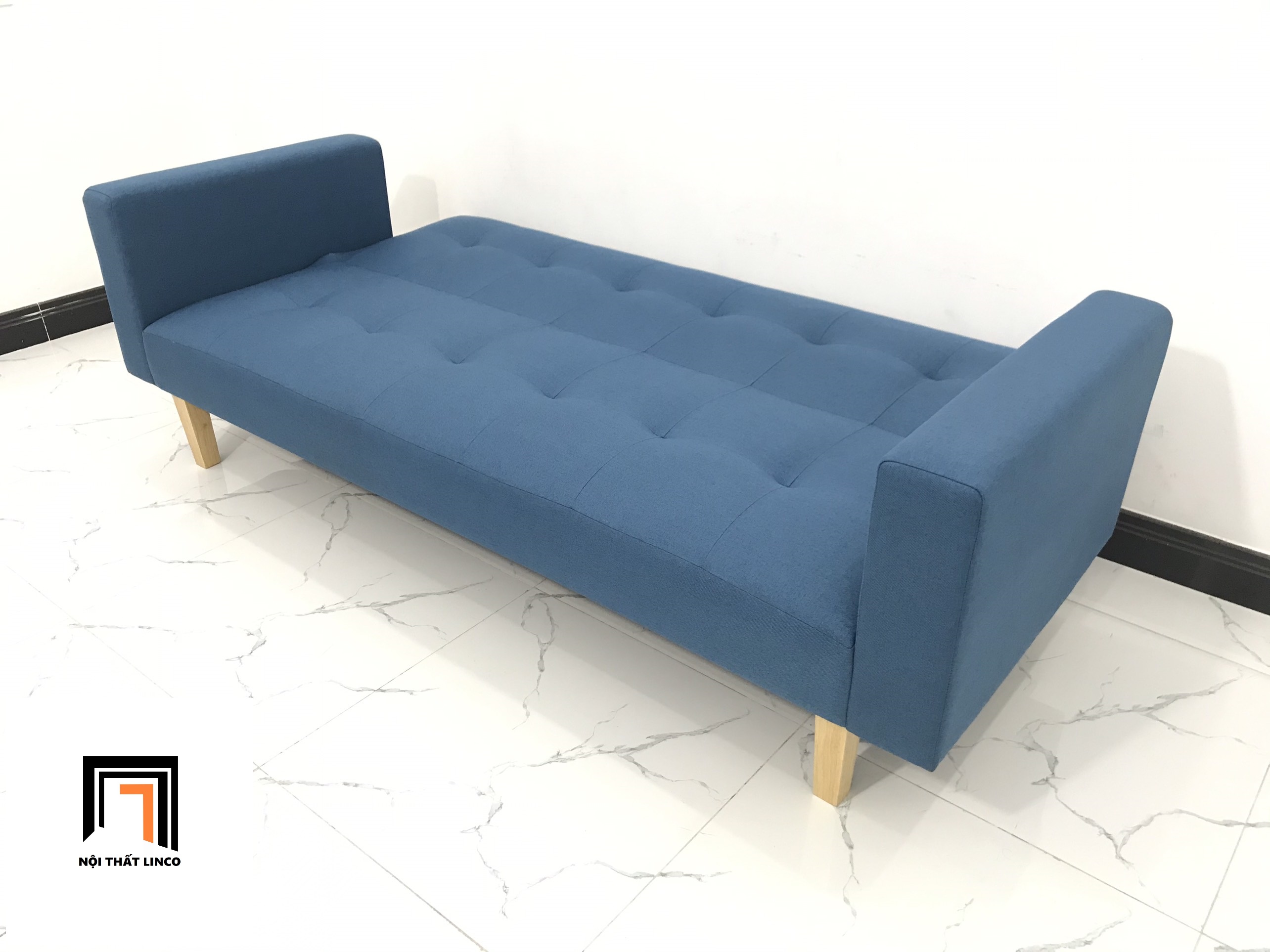 Bộ ghế sofa phòng khách BTV xanh dương nhiều kích cỡ