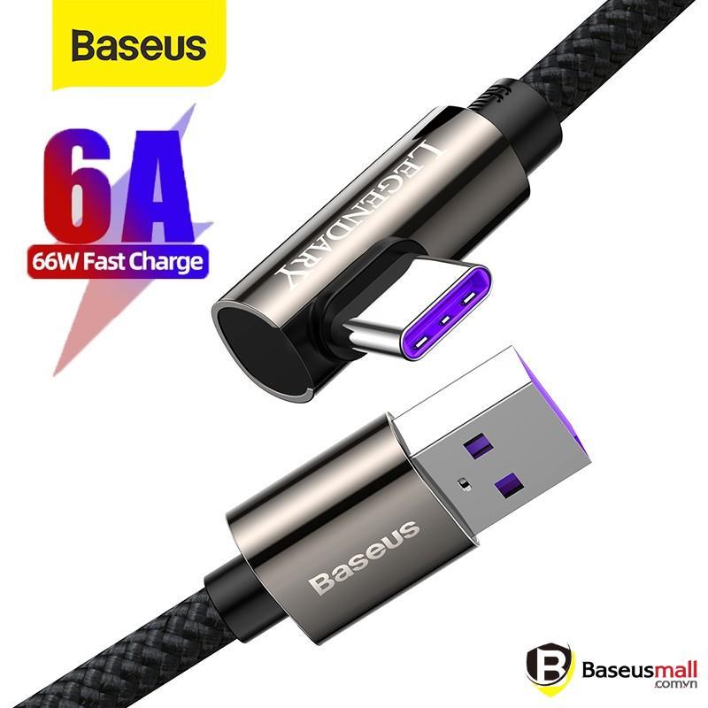 Baseus Cáp sạc nhanh 66W Type C Legend Series Elbow Fast Charging Data Cable - Hàng chính hãng