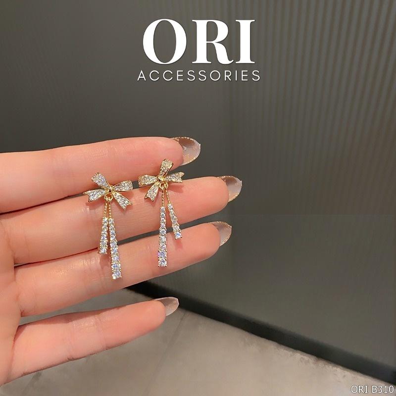 Bông tai nữ Hình Nơ đính đá Odile sang trọng ORI ACCESSORIES B310